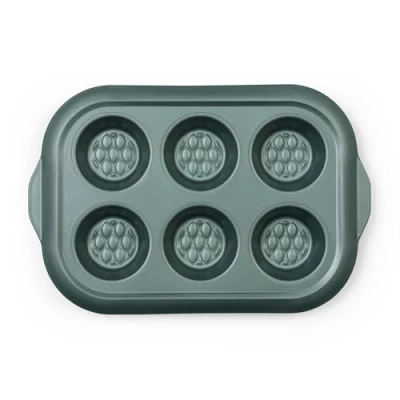 Imagen de PROGRESS BW09824G2EU7 Bandeja De Horno Para 6 Magdalenas La Gama Shimmer, Con Revestimiento Antiadherente, Molde Hecho Acero Al Carbono, Ideal Hornear Y Tartas, Verde