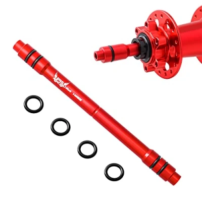 Imagen de MUQZI adaptador QR para bicicleta de 12 a 9 mm, cubo rueda delantera 142 liberación rápida carretera montaña, color rojo