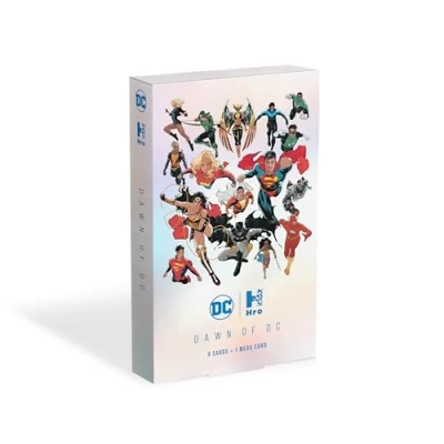 Imagen de HRO Tarjetas coleccionables híbridas DC Comics: edición Limitada Comic con San Diego Dawn of Booster de Cartas (9 + 1 Mega Tarjeta holográfica)