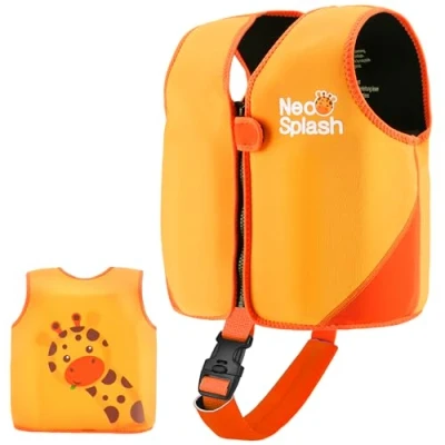 Imagen de Chaleco de Natación para Niños y Niñas Flotabilidad 1 a 3 años o 6 (KS Orange,3 6)
