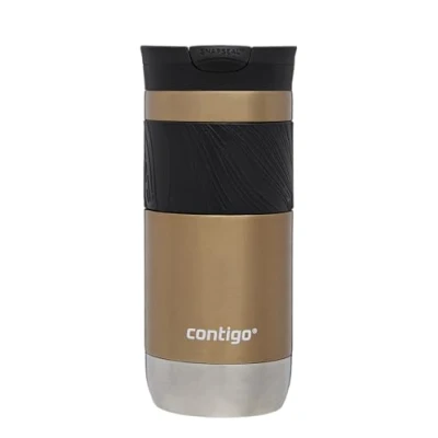 Imagen de Contigo Byron 2.0 vaso térmico, aislante de acero inoxidable con cierre Snapseal, termo café, 100 % antiderrame, tapa apta para lavavajillas, sin BPA, mantiene el calor hasta 6 horas, 470 ml