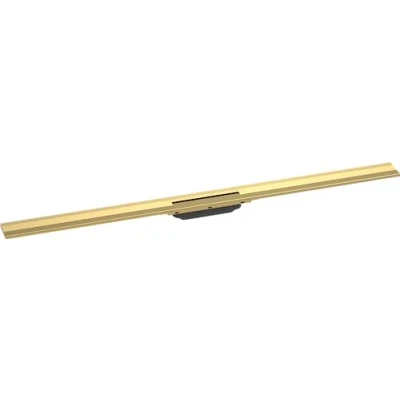 Imagen de hansgrohe RainDrain Flex Canaleta para ducha (1200 mm, se puede acortar montaje en pared, acabado dorado óptico)