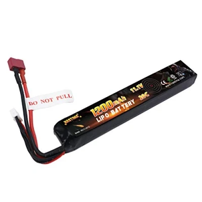 Imagen de NASTIMA 3S 11,1V LiPo Batería Pack, 1200mAh 20C Airsoft Stick con Deans Conector para AK47 MP5K MP5 Scar M249 AUG AEG