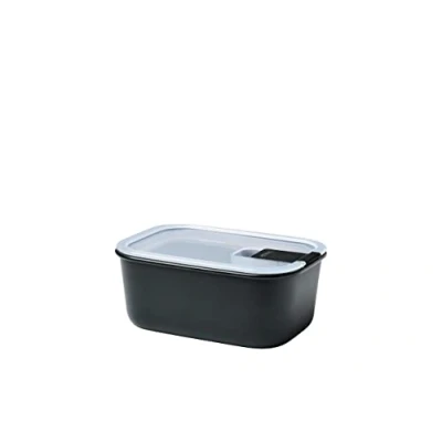 Imagen de Mepal Caja de comida fresca EasyClip almacenamiento con tapa y cierre clic Apto para el microondas, horno congelador Hermético a prueba derrames 700 ml Nordic black