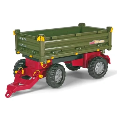 Imagen de Rolly Toys Schneider 12 500 5 Remolque (2 ejes, volquete a 3 lados, 88 cm), color verde , Modelos/colores Surtidos, 1 Unidad