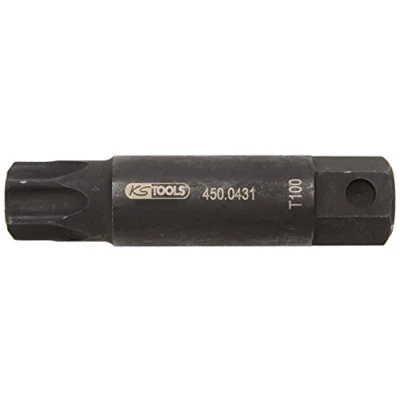Imagen de KS TOOLS 450.0431 Piezas insertables de llave cubo T100 Acero Cr Mo Torx
