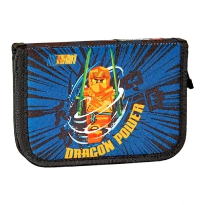 Imagen de SKANDO BAGS Lego® Estuche para niños Incluye todos los utensilios de escritura necesarios con pestaña planificar las horas, LEGO Ninjago, Arin, Ninjago Arin lápices
