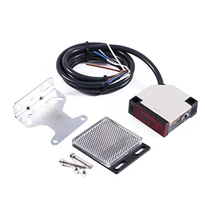 Imagen de E3JK R4M1 Interruptor Fotoeléctrico,Fotocelula Puerta Garaje,Sensor de Fotoeléctrico AC 90 250V 3A Sensor Reflexión Especular