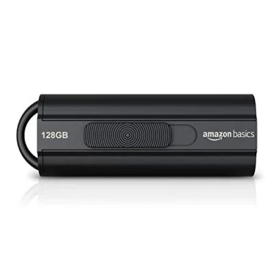 Imagen de Amazon Basics Memoria flash USB 3.1 de 128 GB, velocidad lectura hasta 130 MB/s, Negro
