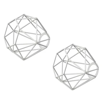 Imagen de ledscom.de 2 piezas pantalla jaula, blanca, 160mm Ø