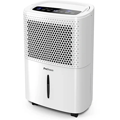 Imagen de Pro Breeze Deshumidificador Silencioso 12L, Depósito Extraíble y Desagüe Continuo, 3 Modos, Temporizador 24h, Sensor de Humedad, Absorbe Humedad Elimina el Moho Habitaciones (20 m²)