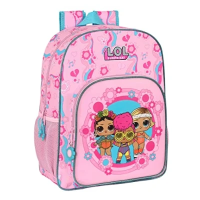 Imagen de LOL SURPRISE! Glow Girl Mochila Escolar Niño, Infantil, Adaptable a Carro, Ideal para Niños de 5 14 Años, Cómoda y Versátil, Calidad Resistencia, 33x14x42 cm, Color Rosa