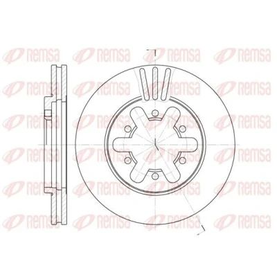 Imagen de REMSA 6450.10 Disco de freno Eje delantero 260, 260 26 6 ventilado NISSAN: NP300 Pick up