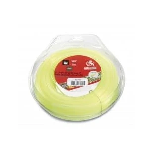 Imagen de AUSONIA 83722 Hilo para cortabordes cortacesped y desbrozadora Cuadrado Marco Amarillo 4,0 mm x 30 m