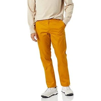 Imagen de Amazon Essentials Pantalón de Trabajo Elástico Corte Ajustado y Resistente a Las Manchas Arrugas Hombre, Caramelo, 31W / 30L