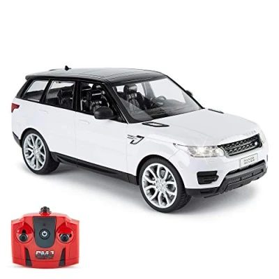 Imagen de Cmj RC Coches™ con Licencia Oficial Mando a Distancia Range Rover Sport IN 30cm Tamaño 1:14 Escala en Blanco Color