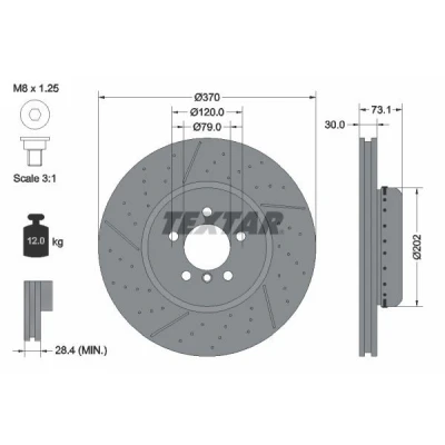 Imagen de TEXTAR PRO+ 92265425 Disco de freno BMW: 3 Berlina, 4 Coupé, Touring