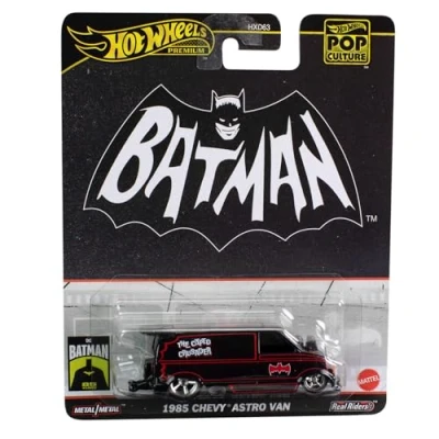 Imagen de Hot Wheels Batman 1985 Chevrolet Astro Van Batmobile Die Cast Modelo de coche Escala 1:64 Longitud 7 cm Pop Culture HVJ48