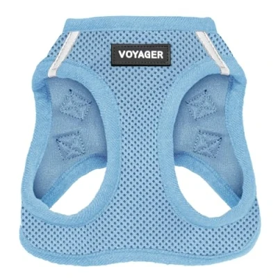 Imagen de Voyager Step in Air Arnés de malla para cualquier tiempo, reflectante, perros pequeños/medianos y gatos, evita tirones, fijación segura con hebilla, anillas en D dobles, azul bebé, XXS