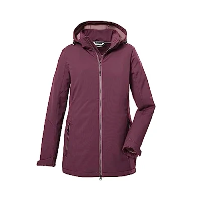 Imagen de killtec mujer Chaqueta softshell/chaqueta outdoor con capucha desmontable KOW 8 WMN SFTSHLL JCKT, dark plum, 36, 39685 000