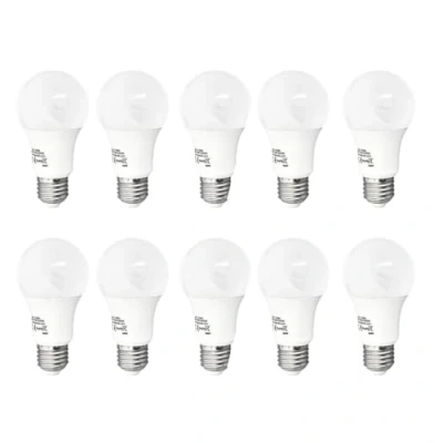 Imagen de Jandei 10 x Bombilla Led E27 A60 de 10W equivalente a 100W, Blanco Frío 6000K, 330º apertura. Perfectas para Lámparas Techo, Mesilla, Sistemas Alumbrado, Apliques Decorativos.