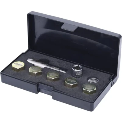 Imagen de KS TOOLS 150.4925 Kit reparación, rosca tapón purga aceite M15x1,5 Maleta de plástico