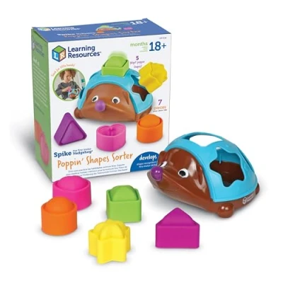 Imagen de Learning Resources Spike, el Erizo clasificar Formas, 7 Piezas, 18+ Meses, didácticos, bebés, educativos, desarrollar motricidad Fina, Juguetes Montessori. (LER9118)