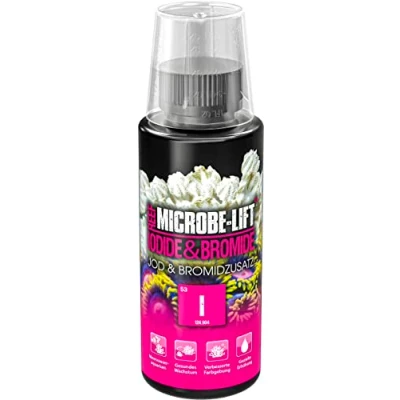 Imagen de Microbe Lift Yoduro &amp; Bromuro 118 ml Aditivo de YODO y bromuro, Mejora la vitalidad los Colores corales, favorece Salud acuarios Marinos.
