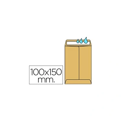 Imagen de Sobre liderpapel bolsa n.1 kraft salarios 100x145 mm tira silicona caja de 1000 unidades