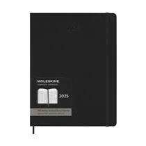 Imagen de Moleskine Weekly Planner, Agenda Semanal Vertical Pro 12 Meses 2025, Tapa Dura y Cierre Elástico, Color Negro, Formato Extra Grande 19x25 cm