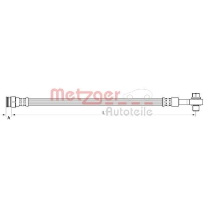 Imagen de METZGER 4111619 Latiguillos de Freno Eje delantero, izquierda, derecha 427 OPEL: Corsa D Hatchback