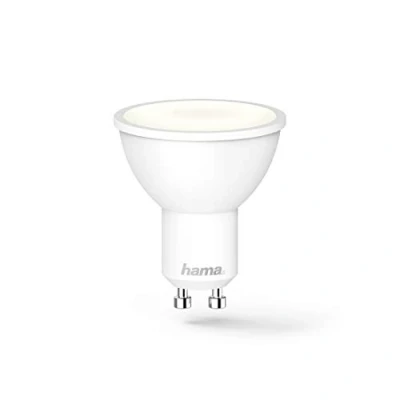 Imagen de Bombilla inteligente Hama GU10, WiFi, Luz regulable, 4.5 W, Compatible con Alexa y Google Assistant, Blanco