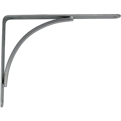 Imagen de Amig Palomilla para estanterías de pared Escuadra metálica baldas Ángulo estantes Soporte Acero Color Gris metalizado Medida: 200x150 mm Peso máx. recomendado: 75 Kg