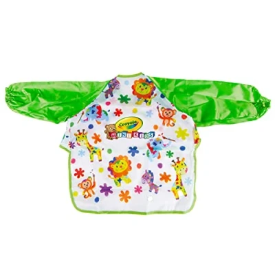 Imagen de Crayola Mini Kids Delantal Lavable con Mangas, para Proteger la Ropa, Guardería y Tiempo Libre, a Partir de 12 Meses, Un Tamaño, 81 3940