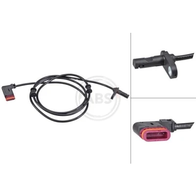 Imagen de A.B.S. 30107 Sensor de ABS activo 1490 negro MERCEDES BENZ: Clase E Berlina, T modell, CLS Coupé norauto, oscaro, mister auto