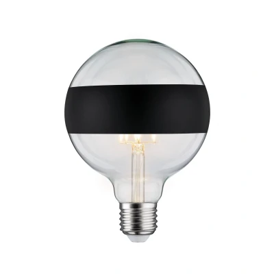 Imagen de Paulmann 28682 lámpara LED filamento G125 6 vatios bombilla espejo anular negro mate 2700 K blanco cálido regulable E27