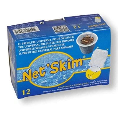 Imagen de Net Skim Juego de filtros finos para cesta skimmer, 12 unidades, universal, prefiltro piscina