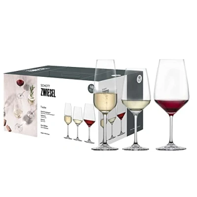 Imagen de Schott Zwiesel Premium Box Tulip Juego de 18 copas vino y champán, aptas para lavavajillas, fabricadas en Alemania (número referencia 124136)