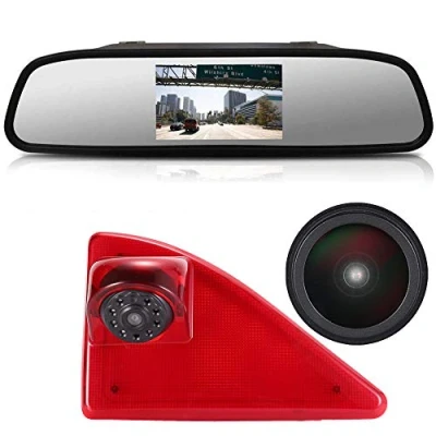 Imagen de HD Auto IP68 1280pixeles Transporter Nocturna Luz de Freno Furgoneta Cámara Marcha Atrás Visión Trasera Coche Puede Ajustar el ángulo Compatible con Opel/Vauxhall Movano/Renault Master/Nissan NV400
