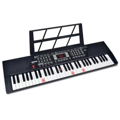 Imagen de Bontempi HarmonyKeys Teclado Piano Digital de 61 Teclas, Teclas Luminosas Perfectas para Divertirse, 83.9x24.9x9.9 cm
