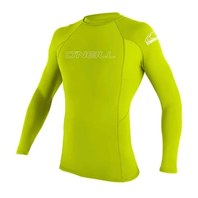 Imagen de O&#039;Neill Camisa de Sol Manga Corta Basic Skins para Hombre Chaleco erupción, Unisex niños, Verde Lima, 42