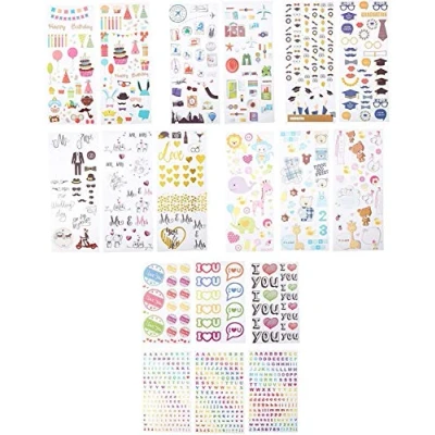 Imagen de Zink Conjuntos de Adhesivos Coloridos y Decorativos para proyectos Papel fotográfico instantáneo (Mint, Snap, Zip, Pop, Z2300): 9 únicos.