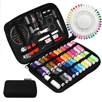 Imagen de JUNING Kit de Costura,Costurero 130 pcs Accesorios Costura para el Viajes y Principiantes emergencias (A Normal)