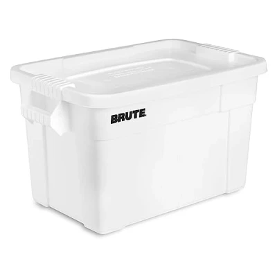 Imagen de Rubbermaid Commercial Products FG9S3100WHT Caja de Almacenamiento con Tapa, Capacidad 75.5 Litros, Blanco
