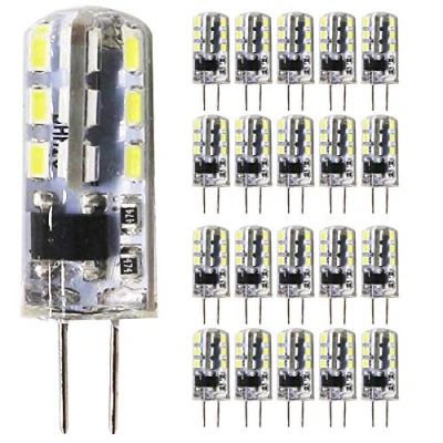 Imagen de Mengjay 20x G4 Bombillas LED 3W,Blanco frio 6000K Lámparas LED,Equivalente a 40W Luz halógena, 260Lm 220V AC, Sin parpadeo, Ángulo de 360 grados,para iluminación sala. (24 SMD 2835)