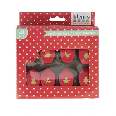 Imagen de Artemio Kit de 8 Mini Punches Navidad, plástico, Multicolor
