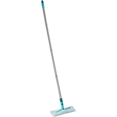 Imagen de Leifheit mopa atrapapolvo Clean &amp; Away con palo y 5 gamuzas, set de limpieza para suelo, plana articulación giratoria en 360º