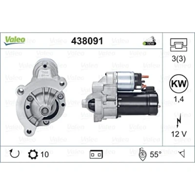 Imagen de VALEO NEW ORIGINAL PART 438091 Motor de arranque 12 1,4 10 PEUGEOT: 206 Hatchback, 307 SW, 407 Berlina, CITROËN: Berlingo / First I Furgón