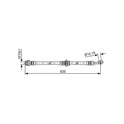 Imagen de BOSCH 1 987 481 433 Latiguillos de Freno 625 M10x1 NISSAN: Qashqai / Qashqai+2 I