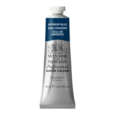 Imagen de Winsor &amp; Newton Acuarela Profesional Pintura De Acuarela, Alta Luminosidad, Resistente a la Luz, Calidad Archivo, Tubo 37 ML, Color Azul Amberes